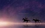 gyro_zeppeli horse johnny_joestar jojo_no_kimyou_na_bouken krusier multiple_boys silhouette sky star_(sky) starry_sky steel_ball_run 