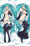  absurdres belt breasts character_name copyright_name dakimakura dean detached_sleeves groin hatsune_miku highres large_breasts long_hair multiple_views nail_polish necktie nipples panties panty_pull skirt smile striped striped_panties thighhighs twintails underwear very_long_hair vocaloid 