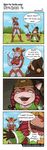  absurdres alternate_costume armor brown_hair collar comic hat highres league_of_legends long_hair lulu_(league_of_legends) multiple_girls nestkeeper pink_hair pix ranguage shyvana troll_face watermark witch_hat yellow_eyes 