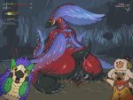 animal_humanoid anthro anus big_breasts big_butt bird_wyvern bodily_fluids breasts butt butt_focus capcom cat_humanoid dragon dragon_humanoid dripping facesitting feet felid felid_humanoid feline feline_humanoid female feral fin fish fish_humanoid foot_focus forest forest_background forest_sex genital_fluids genitals group hi_res humanoid leaking leviathan_(mh) looking_back looking_down lynian male male/female mammal mammal_humanoid marine marine_humanoid meme meme_face meme_pose monster_hunter mythological_creature mythological_scalie mythology nature nature_background plant presenting presenting_anus presenting_hindquarters presenting_pussy pussy pussy_juice_drip pussy_juice_leaking pussy_juice_string raining raised_tail scalie scalie_humanoid seikret sitting sitting_in_water sitting_on_another sitting_on_ground spread_pussy spreading squidking tail tree trio uth_duna vaginal_fluids