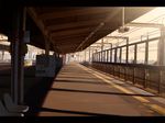  chair enfance letterboxed no_humans original railroad_tracks real_world_location saitama_(city) scenery tactile_paving train_station 
