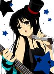  akiyama_mio bangs bass_guitar black_hair blunt_bangs don't_say_&quot;lazy&quot; facepaint hat hime_cut iga_tamaki instrument k-on! long_hair mini_hat mini_top_hat solo top_hat 