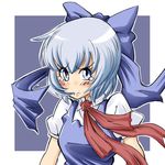  bad_id bad_pixiv_id blue_eyes blue_hair bow cirno face hair_bow non_(z-art) short_hair solo tears touhou 