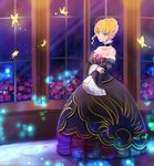  bad_id bad_pixiv_id beatrice blonde_hair blue_eyes bow bug butterfly dress flower insect pink_bow rose solo umineko_no_naku_koro_ni youshuu 