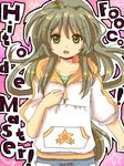  brown_eyes brown_hair clannad hood hoodie ibuki_fuuko imo_mushi long_hair solo 