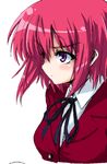  blush iseno_yajin kushieda_minori oekaki oohashi_high_school_uniform profile purple_eyes red_hair school_uniform short_hair solo toradora! 