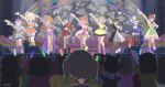  6+girls :d absurdres ahoge apron arm_up asaka_karin asymmetrical_clothes awakening_promise_(love_live!) black_dress black_hair black_hat black_shorts black_sleeves black_socks black_thighhighs blonde_hair blue_eyes blue_hair blue_hat blue_shorts blunt_bangs blush_stickers breasts brown_hair butterfly_(love_live!) cheerleader closed_mouth commentary_request cropped_shirt crown dark_blue_hair detached_sleeves dive!_(love_live!) dress emma_verde epaulettes fishnet_thighhighs fishnets flower frilled_dress frilled_sleeves frills garter_straps gloves gold_crown gradient_hair green_apron green_eyes green_hair grey_dress grey_eyes grey_hair grey_jumpsuit grey_pantyhose hair_flower hair_horns hair_ornament half-jacket hand_on_own_hip harem_outfit hat highres jacket juliet_sleeves jumpsuit kishimen_hair konoe_kanata la_bella_patria_(love_live!) long_hair long_sleeves looking_at_viewer love_live! love_live!_nijigasaki_high_school_idol_club medium_breasts medium_dress medium_hair meidosan midriff mini_hat mini_top_hat miniskirt mismatched_thighhighs miyashita_ai multicolored_clothes multicolored_dress multicolored_hair multiple_girls nakasu_kasumi navel official_alternate_costume open_mouth orange_eyes orange_hair orange_shirt orange_skirt osaka_shizuku overskirt pantyhose pink_dress pink_eyes pink_hair plaid_clothes plaid_skirt pleated_skirt polka_dot_headwear ponytail poppin&#039;_up!_(love_live!) puffy_short_sleeves puffy_sleeves purple_eyes purple_shirt purple_shorts red_jacket rina-chan_board saiko_heart_(love_live!) shirt short_dress short_shorts short_sleeves shorts single_epaulette skirt smile socks solitude_rain_(love_live!) split-color_clothes stage takasaki_yu tennoji_rina thighhighs top_hat tsunagaru_connect_(love_live!) twintails twitter_username two-tone_hair uehara_ayumu vivid_world_(love_live!) white_dress white_flower white_gloves white_socks white_thighhighs yellow_dress yellow_thighhighs yuki_setsuna yume_ga_koko_kara_hajimaru_yo_(love_live!) 
