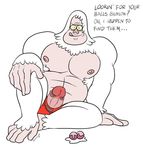  abs biceps big_muscles big_penis boxers chubby erection fur grin humanoid_penis looking_at_viewer male mammal musclegut muscles nipples pecs penis pink_nose pink_skin pose presenting raised_leg regular_show sitting skips smile solo spread_legs spreading thick_penis tongue tongue_out topless underwear white_fur yeti 