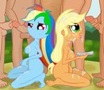  applejack equestria_girls friendship_is_magic my_little_pony ohohokapi rainbow_dash 