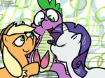  applejack friendship_is_magic my_little_pony pokehidden rarity spike 