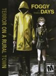  1boy 1girl adachi_tooru aged_up arm_at_side black_pants black_serafuku black_shirt black_shoes black_skirt black_socks blunt_bangs brown_eyes brown_hair caution_tape commentary_request content_rating cover dark doujima_nanako english_text esrb faceless full_body gun hair_ribbon height_difference highres holding holding_gun holding_hands holding_weapon k1kiwa kneehighs long_sleeves looking_at_viewer medium_hair neckerchief night outdoors pants persona persona_4 puddle raincoat red_ribbon revolver ribbon school_uniform serafuku shirt shoes skirt socks standing straight-on twintails video_game_cover weapon yasogami_school_uniform yellow_neckerchief yellow_raincoat 