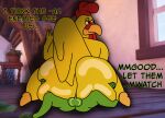 16:9 2025 4k aggressive all_fours anthro avian beak between_buttocks big_butt bird black_eyes bubble_butt butt butt_grab caught_in_the_act chameleon chicken cowgirl_position dialogue digital_media_(artwork) dominant dominant_male duo encouragement english_text epic_games ernie_the_giant_chicken faceless_character faceless_male family_guy feathers fortnite fortnite:_battle_royale from_front_position galliform green_body hand_on_butt hi_res huge_butt lizard looking_pleasured male male/male male_penetrated male_penetrating male_penetrating_male nude on_bottom on_top penetration phasianid rear_view reptile scalie sex sitting_on_another size_difference tail text vandoughy widescreen yellow_body yellow_feathers ziggy_(fortnite)
