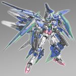  gradient gradient_background gundam gundam_00_a_wakening_of_the_trailblazer mecha no_humans sword weapon zefai 