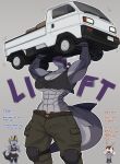 abs anthro chibi dragon english_text female fish group hi_res hybrid lagomorph leporid litehase male mammal marine muscular mythological_creature mythological_scalie mythology rabbit scalie shark simple_background size_difference sketch text truck vehicle