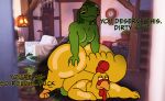 2025 absurd_res aggressive all_fours anthro ass_up avian beak bent_over between_buttocks big_butt bird black_eyes bubble_butt butt butt_grab chameleon chicken dialogue digital_media_(artwork) dominant dominant_male duo embarrassed english_text epic_games ernie_the_giant_chicken family_guy feathers fortnite fortnite:_battle_royale galliform green_body hand_on_butt hi_res huge_butt insult_of_endearment lizard looking_at_another looking_pleasured male male/male male_penetrating nude on_ground peeping penetration phasianid pleased_expression reptile scalie size_difference smile smirk smirking_dom tail text vandoughy widescreen yellow_body yellow_feathers ziggy_(fortnite)