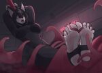animated anthro bdsm bondage bound breath canid canine canis claws clothing curling_toes duo ear_twitch feet female foot_focus footwear forced hands_tied haru_(haruawuu) hybrid latex latex_clothing latex_skinsuit legs_tied mammal musk musk_cloud panting restrained restrained_by_tentacles rz54 scared skinsuit slime socks soles stirrup_socks struggling stuck tentacle_creature tentacles tickle_fetish tickle_torture tickling tickling_feet tight_clothing toe_claws toe_restraints toes toes_tied trapped wolf