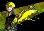  bad_id bad_pixiv_id blonde_hair durarara!! grin kida_masaomi kona_sleipnir male_focus smile solo yellow_eyes 