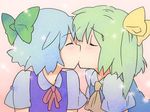  blue_hair cirno closed_eyes couple daiyousei kiss multiple_girls narumi_(uminari) short_hair touhou yuri 