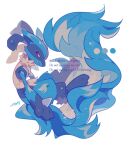  1other auko black_fur blue_fur body_fur closed_mouth full_body furry highres looking_at_viewer lucario multicolored_fur pokemon pokemon_(creature) red_eyes simple_background snout solo spikes tongue tongue_out white_background yellow_fur 