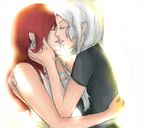  erza_scarlet fairy_tail mirajane yuri 