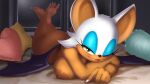16:9 anthro bat bed bedroom_eyes big_breasts big_butt breasts butt curvy_figure feet female furniture hi_res mammal narrowed_eyes nipples nude pillow pinup pose rouge_the_bat ruthlesspeasant seductive sega solo sonic_the_hedgehog_(series) voluptuous widescreen wings