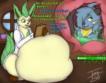 abdominal_bulge artist_name asking_another black_body black_fur blue_body blue_fur blue_hair brown_body brown_eyes brown_fur character_name clipboard clothing coat color_coded_text cutaway dewott dialogue duo eeveelution ellipsis endosoma english_text eyebrows eyewear feral feral_pred feral_prey fur gameplay_mechanics generation_4_pokemon generation_5_pokemon glasses green_body gui hair hair_over_eye healing healing_vore health_bar hi_res holding_clipboard holding_object inside_stomach internal lab_coat lab_coat_only leaf leaf_ears leaf_tail leafeon leg_markings male male_pred male_prey markings nintendo oral_vore pokemon pokemon_(species) quadruped raised_eyebrows safe_vore socks_(marking) tail talking_to_another talking_to_prey tastytales teeth text topwear vore wearing_glasses white_clothing white_topwear willing_prey yellow_body yellow_eyes yellow_fur