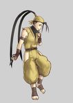  ankle_wrap antenna_hair bandages barefoot black_hair hip_vent ibuki_(street_fighter) knife korosuke1 ninja ponytail solo street_fighter street_fighter_iii_(series) street_fighter_iv_(series) toeless_legwear 