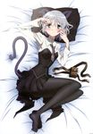  animal_ears feet green_eyes lying pantyhose sanya_v_litvyak solo strike_witches tail world_witches_series 