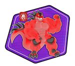 abs anthro big_muscles claws clothed clothing detailed_background devil_dinosaur dinosaur evil_face hi_res hyper jdbo-arts looking_at_viewer male marvel moon_girl_and_devil_dinosaur muscular nude partially_clothed pecs prehistoric_species red_body red_skin red_tail reptile saurischian scalie sharp_teeth smile smiley_face solo spike_tail spikes tail teeth theropod tyrannosaurid tyrannosauroid tyrannosaurus tyrannosaurus_rex