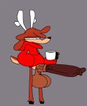 2025 animated anthro antlers balls beverage big_balls big_penis black_eyes black_hooves black_nose bottomless brown_body brown_ears brown_fur brown_hair brown_tail cain_(superiorfox) clothed clothing coffee coffee_mug container cup deer digital_media_(artwork) fur genitals grey_background hair half-closed_eyes hand_in_pocket holding_coffee_mug holding_container holding_cup holding_mug holding_object hoodie hooves horn huge_balls huge_penis hyper hyper_genitalia hyper_penis loop male mammal mug multicolored_body multicolored_fur narrowed_eyes partially_clothed penis pockets red_clothing red_hoodie red_topwear simple_background solo standing superiorfox tail throbbing throbbing_penis tired topwear two_tone_body two_tone_fur two_tone_tail vein veiny_penis white_antlers