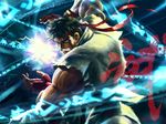  artist_request black_eyes black_hair energy_ball epic fingerless_gloves gloves hadouken headband male_focus manly muscle ryuu_(street_fighter) solo street_fighter street_fighter_iv_(series) 