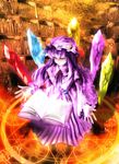  bad_id bad_pixiv_id book crystal dress hat long_hair magic magic_circle mikihiro patchouli_knowledge purple_eyes purple_hair runes solo touhou 