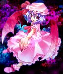  bad_id bad_pixiv_id bat_wings blue_hair hat red_eyes remilia_scarlet short_hair solo touhou wings yonyon 