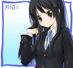  akiyama_mio bangs black_hair blunt_bangs hime_cut k-on! kurot long_hair school_uniform solo 