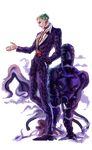  blonde_hair formal green_hair highres jewelry jojo_no_kimyou_na_bouken multiple_boys necklace nocake prosciutto stand_(jojo) suit tentacles the_grateful_dead_(stand) 