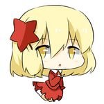  aki_shizuha bad_id bad_pixiv_id blonde_hair chibi dress hair_ornament jumping katori_(quietude) leaf leaf_hair_ornament looking_at_viewer lowres maple_leaf open_mouth red_dress short_hair simple_background touhou white_background yellow_eyes 