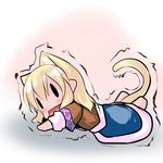  animal_ears blonde_hair chibi hoshizuki_(seigetsu) mizuhashi_parsee puru-see short_hair solo tail touhou trembling |_| 