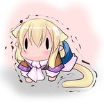  animal_ears blonde_hair chibi hoshizuki_(seigetsu) mizuhashi_parsee puru-see short_hair solo tail touhou trembling |_| 