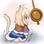  animal_ears blonde_hair chibi hoshizuki_(seigetsu) mizuhashi_parsee pendulum puru-see short_hair solo tail touhou trembling |_| 