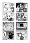  6+girls akiyama_yukari bear comic girls_und_panzer greyscale ground_vehicle kawashima_momo koyama_yuzu map military military_uniform military_vehicle monochrome monocle motor_vehicle multiple_girls nishizumi_miho nonna ooarai_military_uniform pravda_military_uniform short_hair takebe_saori tank translation_request uniform yuuki_akira 