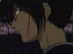  blood death_glare himura_kenshin looking_at_viewer rurouni_kenshin scar you_are_already_dead 