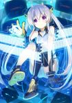  copyright_request gloves red_eyes shirabi solo twintails white_hair 
