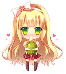  azuki_azusa bad_id bad_pixiv_id blonde_hair blush bow chibi green_eyes hair_bow hairband hasune heart hentai_ouji_to_warawanai_neko. long_hair puffy_sleeves school_uniform short_sleeves solo stuffed_animal stuffed_toy stuffed_turtle turtle very_long_hair 