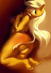  anthrofied applejack_(mlp) aruurara big_butt breasts butt equine female friendship_is_magic hair horse long_hair mammal my_little_pony nipples nude pony shemhamferosh side_boob solo 