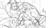  anal anthro balls beast biceps big_penis bovine cattle chain cum erection fellatio flexing fur gay glans group group_sex hooves horn humanoid_penis kneeling kosiaks lying male mammal muscles nipples nude on_back oral oral_sex pecs penis presenting rimming sex sheath sketch spread_legs spreading tauren threesome vein video_games warcraft world_of_warcraft 