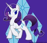  blue_eyes cutie_mark diamond equine female feral friendship_is_magic fur hair horn horse mammal mekhalive my_little_pony pony purple_hair rarity_(mlp) solo standing unicorn white_fur 