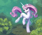  bush cutie_mark equine female feral fleur_de_lis_(mlp) friendship_is_magic grass hair horn horse karol_pawlinski mammal my_little_pony outside pink_hair pony purple_eyes solo standing unicorn 