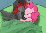  &lt;3 bed blue_eyes couple cute duo equine female feral friendship_is_magic hair horse love male mammal marik_azemus34 my_little_pony original_character pegasus pink_hair pinkie_pie_(mlp) pony smile straight wings 