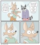  aids canine clothing comic dialog disease dog english_text humor male mammal matt_rat plain_background raccoon reaction_face tattoo text 