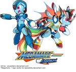  anthrofied armor english_text equine female friendship_is_magic horse machine mammal mechanical mega_man_(series) mega_man_x_(character) my_little_pony parody pony rainbow_dash_(mlp) solo text video_games xscaralienx 